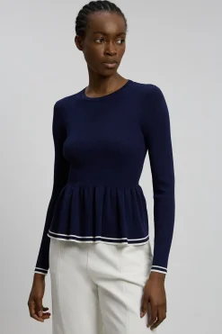 KarenMillen Synthétiquell En Maille À Basque En Mélange De Viscose<Femme Pulls Et Gilets|Toutes Les Mailles