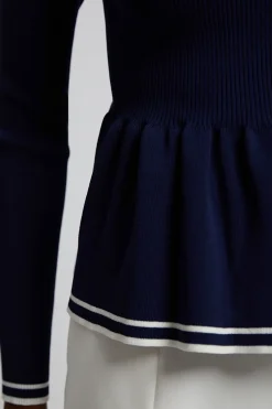KarenMillen Synthétiquell En Maille À Basque En Mélange De Viscose<Femme Pulls Et Gilets|Toutes Les Mailles