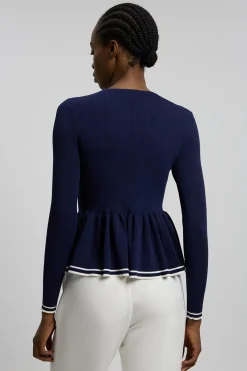 KarenMillen Synthétiquell En Maille À Basque En Mélange De Viscose<Femme Pulls Et Gilets|Toutes Les Mailles