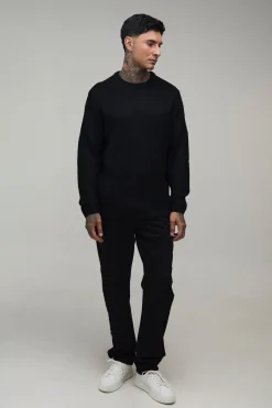 Synthétiquell En Maille Brossée Coupe Ample Décontractée Grande Taille