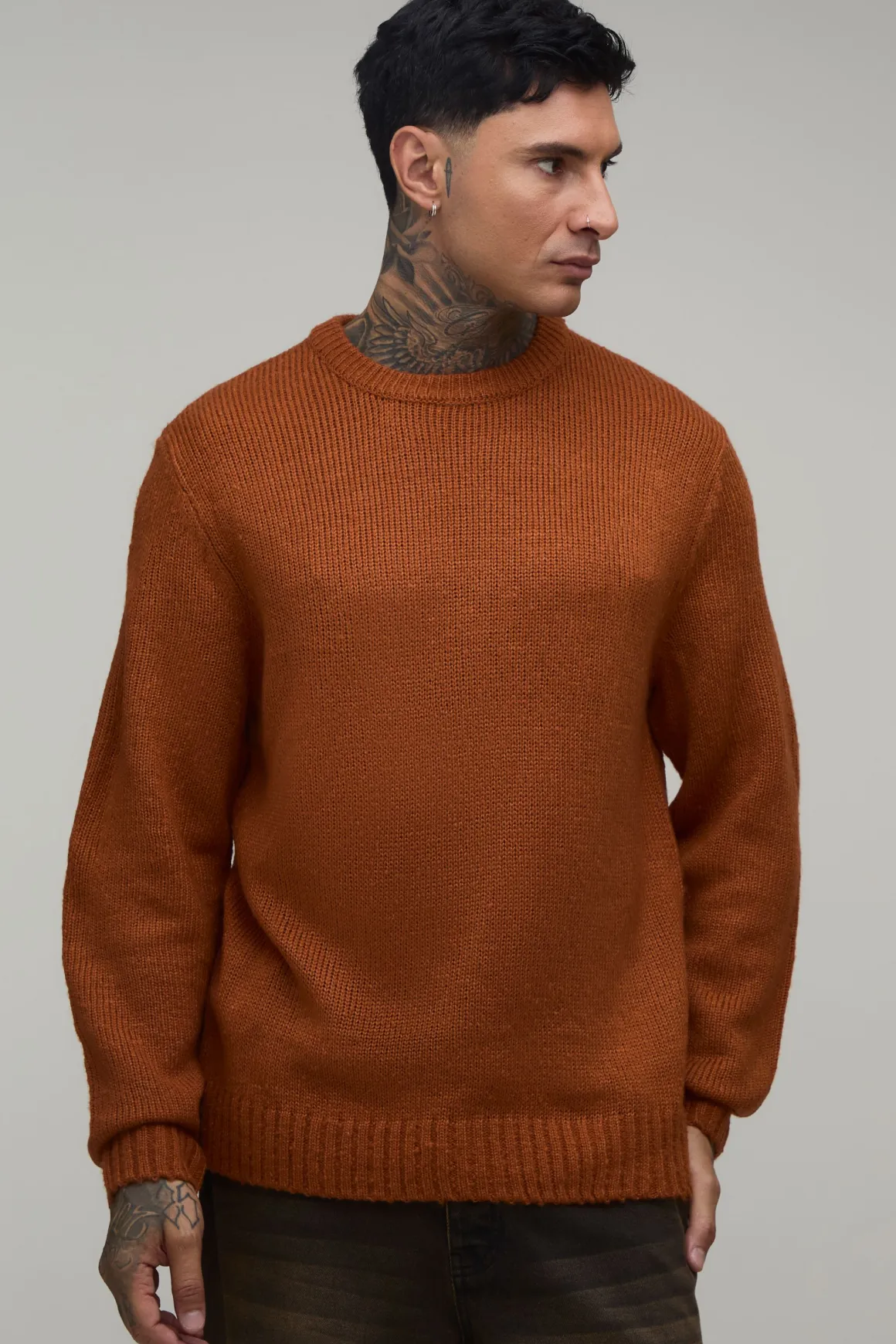 Synthétiquell En Maille Brossée Coupe Ample Décontractée Tall