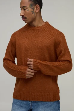 boohooMAN Synthétiquell En Maille Brossée Coupe Décontractée<Homme Maille|Mailles