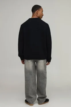 Synthétiquell En Maille Brossée Coupe Décontractée