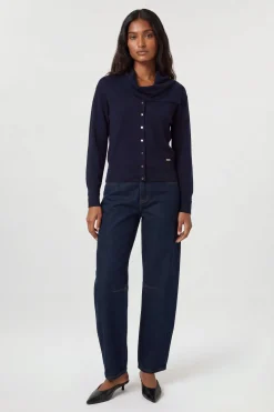 KarenMillen Synthétiquell En Maille À Col Noué Drapé En Mélange De Viscose<Femme Pulls Et Gilets|Toutes Les Mailles