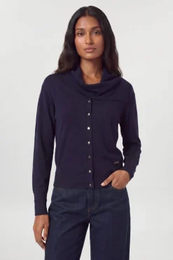 KarenMillen Synthétiquell En Maille À Col Noué Drapé En Mélange De Viscose<Femme Pulls Et Gilets|Toutes Les Mailles