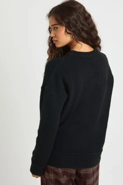 boohoo Synthétiquell En Maille À Col Rond<Femme Pulls Et Gilets|Toutes Les Mailles