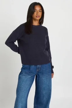 boohoo Synthétiquell En Maille Col Rond Petite<Femme Pulls Et Gilets|Toutes Les Mailles