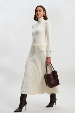 KarenMillen synthétiquell en Maille Col Roulé Mélange Viscose<Femme Pulls Et Gilets|Toutes Les Mailles