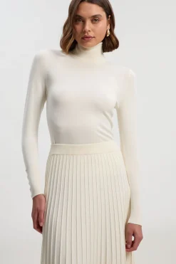 KarenMillen synthétiquell en Maille Col Roulé Mélange Viscose<Femme Pulls Et Gilets|Toutes Les Mailles