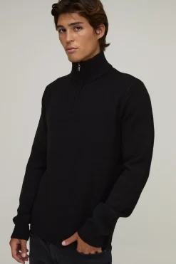 boohooMAN Synthétiquell En Maille Coupe Regular À Fermeture Éclair 1/4<Homme Maille|Mailles