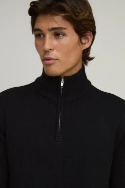 boohooMAN Synthétiquell En Maille Coupe Regular À Fermeture Éclair 1/4<Homme Maille|Mailles
