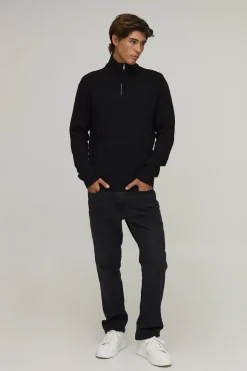 boohooMAN Synthétiquell En Maille Coupe Regular À Fermeture Éclair 1/4<Homme Maille|Mailles
