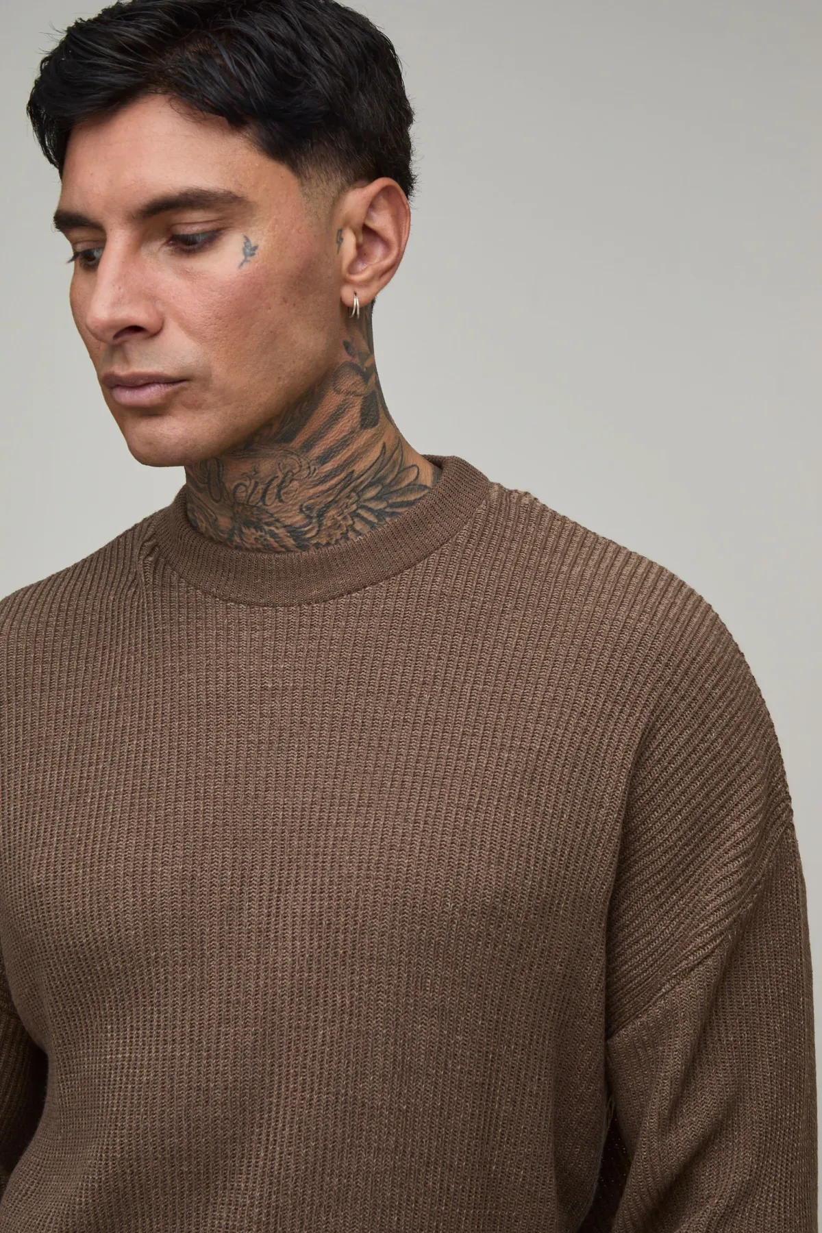 boohooMAN Synthétiquell En Maille Côtelée Décontracté Pour Homme Grand<Homme Tout Afficher|Mailles Tall
