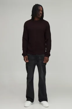 Synthétiquell En Maille Côtelée Coupe Regular Pour Homme Grand