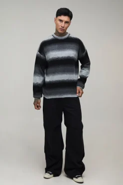 Synthétiquell En Maille Dégradé Ombré Coupe Décontractée Tall