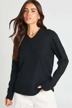 boohoo Synthétiquell En Maille Douce Col V<Femme Pulls Et Gilets|Toutes Les Mailles