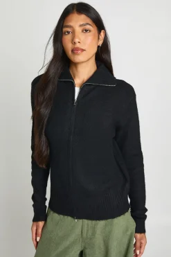 boohoo Synthétiquell En Maille Douce Zippé Tall<Femme Pulls Et Gilets|Toutes Les Mailles