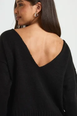 boohoo Synthétiquell En Maille Douce À Dos En V<Femme Pulls Et Gilets|Toutes Les Mailles