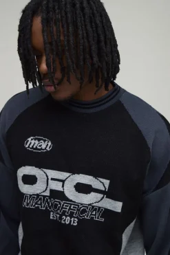Synthétiquell En Maille Jacquard Style Moto Décontracté Ample Et Long