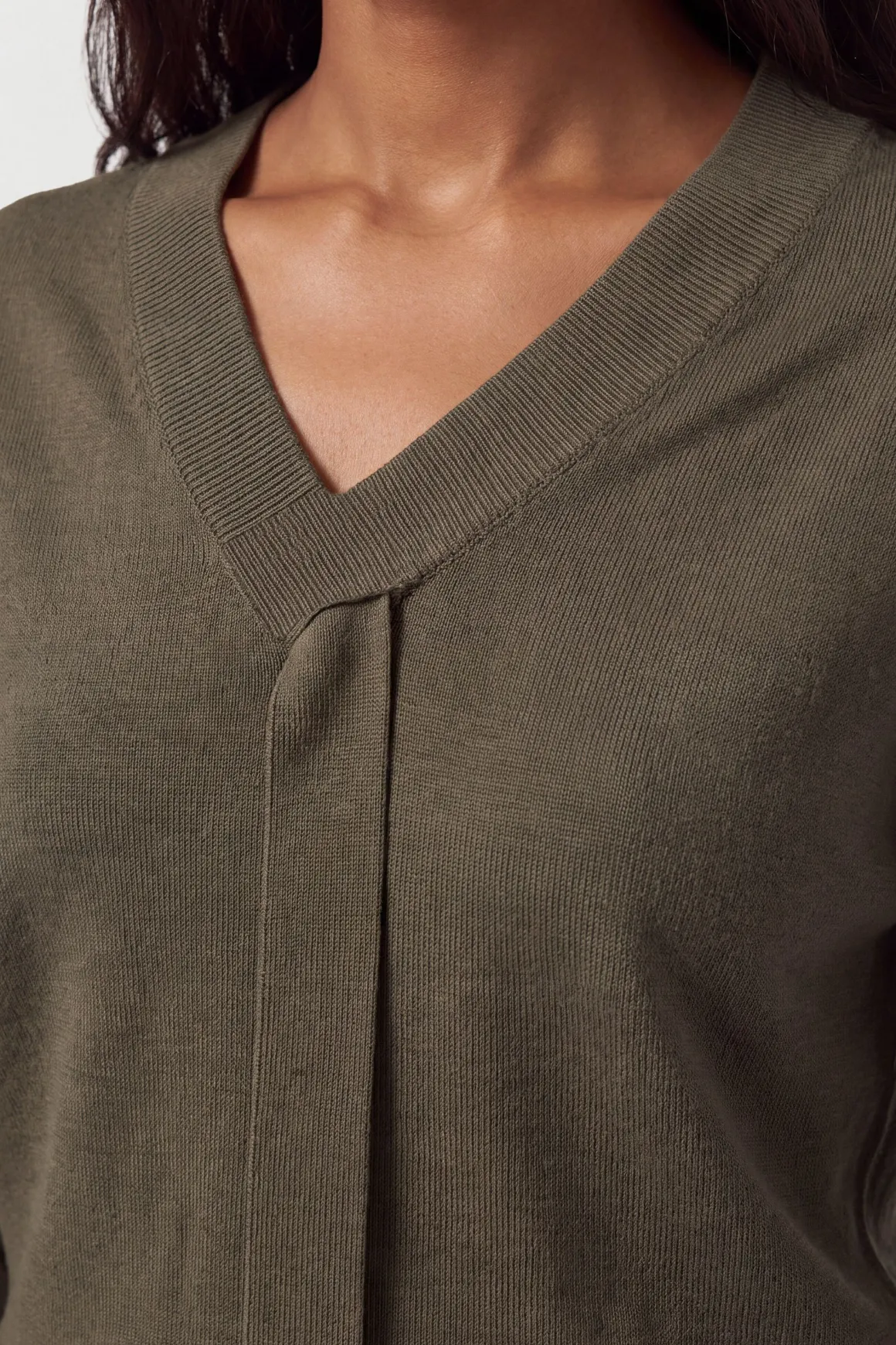 Synthétiquell En Maille Mélangée Viscose À Col Noué