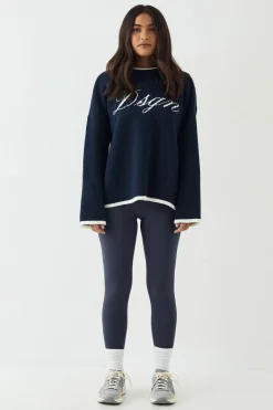 DSGN Studio synthétiquell en Maille Oversize à Script Contrastant<Femme Pulls Oversize|Pulls Et Gilets