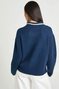 boohoo Synthétiquell En Maille Épaisse À Col Contrasté<Femme Pulls Et Gilets|Toutes Les Mailles