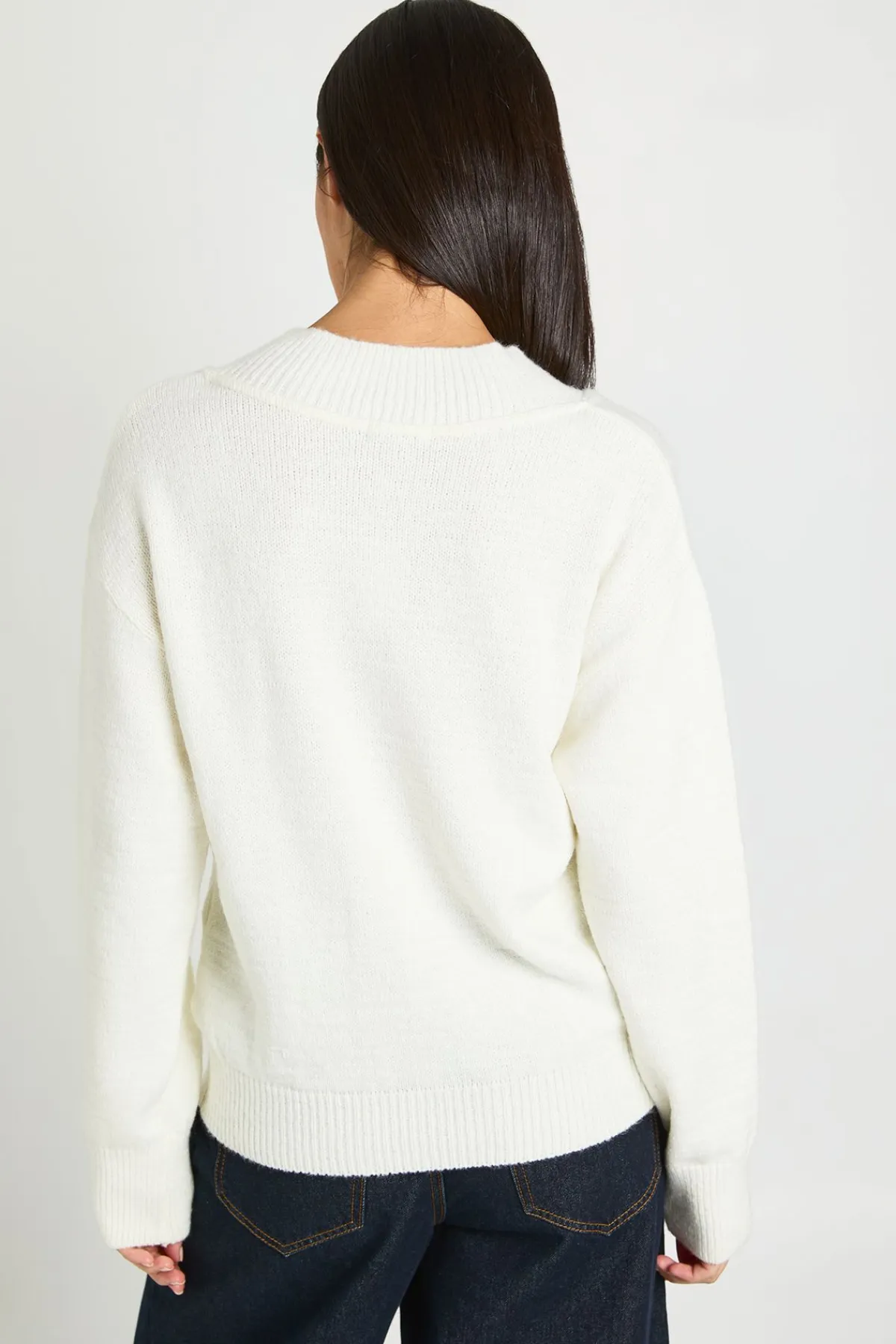 boohoo Synthétiquell En Maille Torsadée Douce Col V<Femme Pulls Et Gilets|Toutes Les Mailles