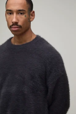boohooMAN Synthétiquell En Maille Ultra Duveteuse Coupe Ample Décontractée<Homme Ensembles|Maille