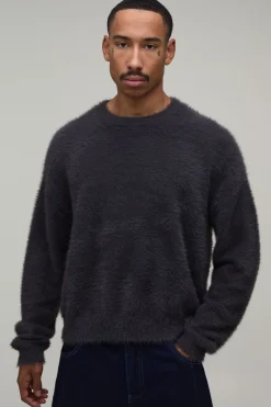 boohooMAN Synthétiquell En Maille Ultra Duveteuse Coupe Ample Décontractée<Homme Ensembles|Maille