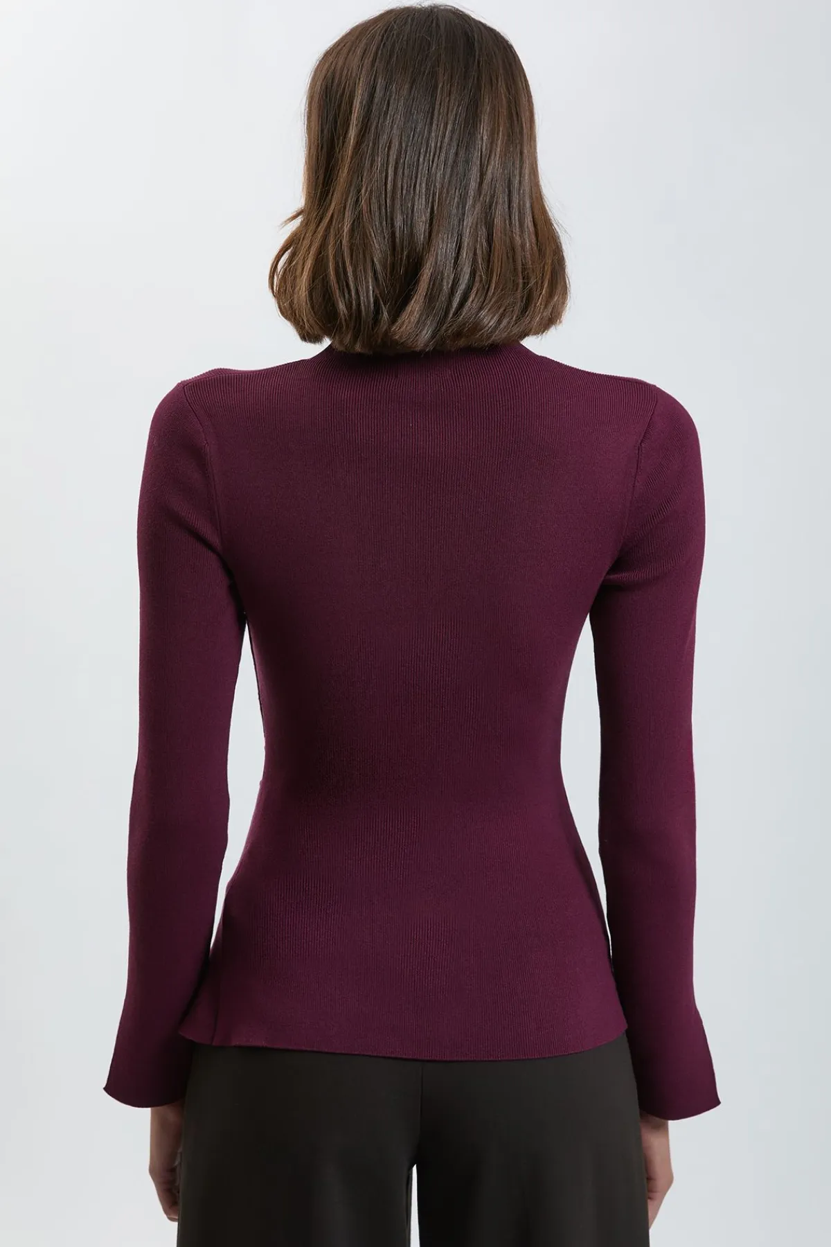 KarenMillen Synthétiquell En Maille Viscose À Fermeture Asymétrique<Femme Pulls Et Gilets|Toutes Les Mailles