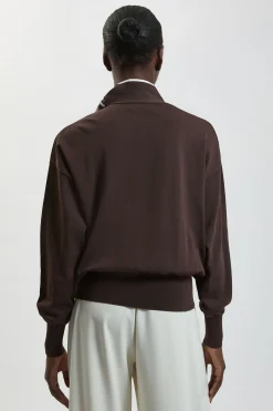 KarenMillen Synthétiquell En Viscose Tricotée Avec Cravate Au Col<Femme Pulls Et Gilets|Toutes Les Mailles