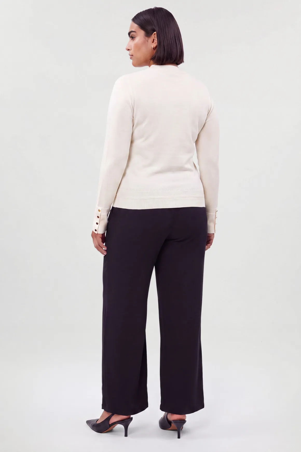 Synthétiquell Grande Taille Col Montant En Maille Mélangée Viscose Forever