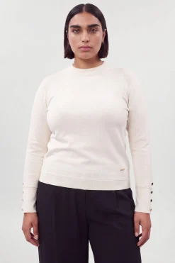 Synthétiquell Grande Taille Col Montant En Maille Mélangée Viscose Forever