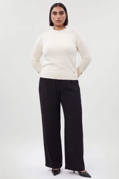 Synthétiquell Grande Taille Col Montant En Maille Mélangée Viscose Forever