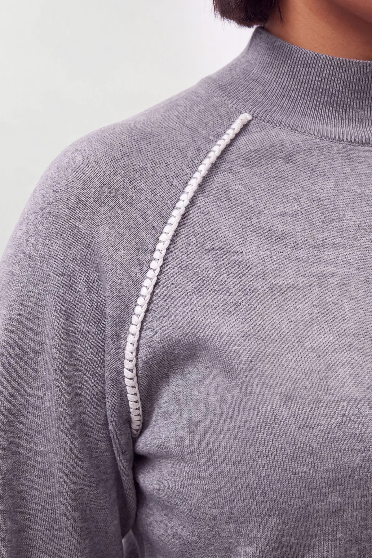 KarenMillen Synthétiquell Grande Taille Manches Courtes En Maille Avec Détail Point De Feston<Femme Pulls Et Gilets|Toutes Les Mailles