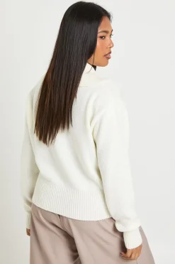 synthétiquell Grande Taille Tricoté à Col Henley