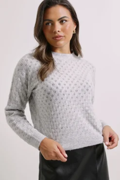 synthétiquell Gris à Motif Pointelle