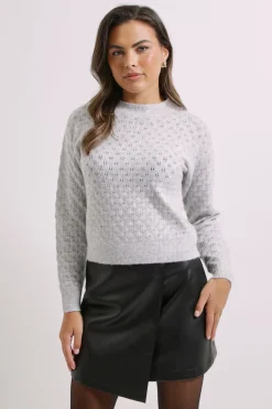 synthétiquell Gris à Motif Pointelle