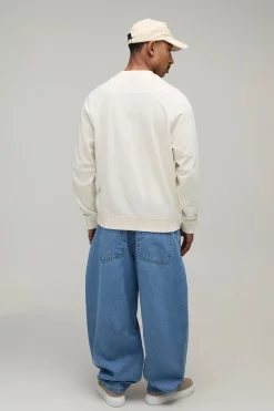 Synthétiquell Henley À Coupe Regular Avec Empiècements Raglan