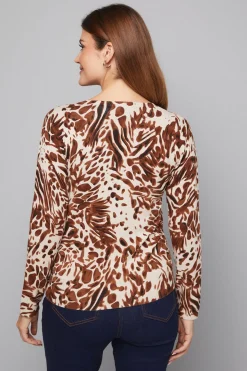 Wallis synthétiquell Imprimé Col V<Femme Pulls Et Gilets|Toutes Les Mailles