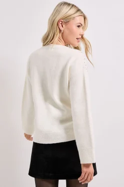 Dorothy Perkins synthétiquell Ivoire à Paillettes Éparses<Femme Pulls Et Gilets|Toutes Les Mailles