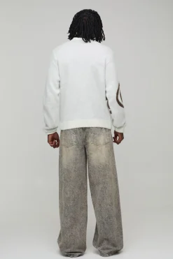 synthétiquell Jacquard Brossé Coupe Boxy Tall Man