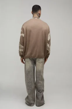Synthétiquell Jacquard Renaissance Surdimensionné Tall