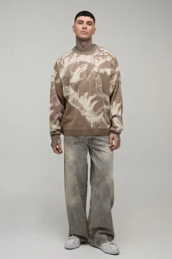 Synthétiquell Jacquard Renaissance Surdimensionné Tall