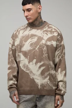 Synthétiquell Jacquard Renaissance Surdimensionné Tall