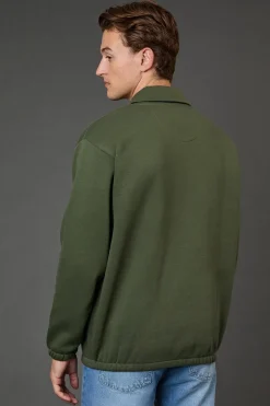 Burton synthétiquell Jersey Kaki à Col Demi-Zip<Homme Sweats À Capuche Et Sweatshirts|Sweats À Capuche Et Sweats