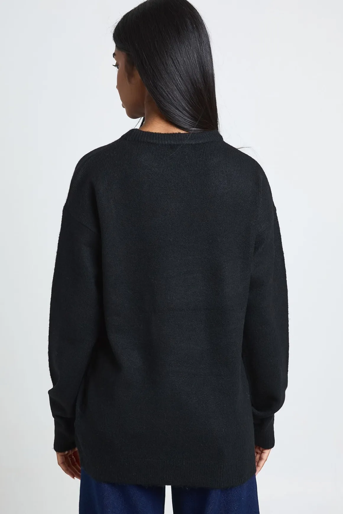 Synthétiquell Long Col Rond En Maille