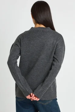 Synthétiquell Long En Maille Douce À Col V