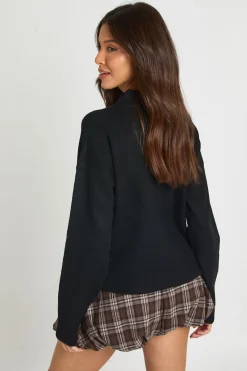 boohoo Synthétiquell Long En Maille Douce À Col V<Femme Pulls Et Gilets|Toutes Les Mailles
