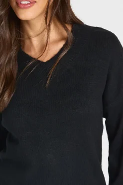 boohoo Synthétiquell Long En Maille Douce À Col V<Femme Pulls Et Gilets|Toutes Les Mailles